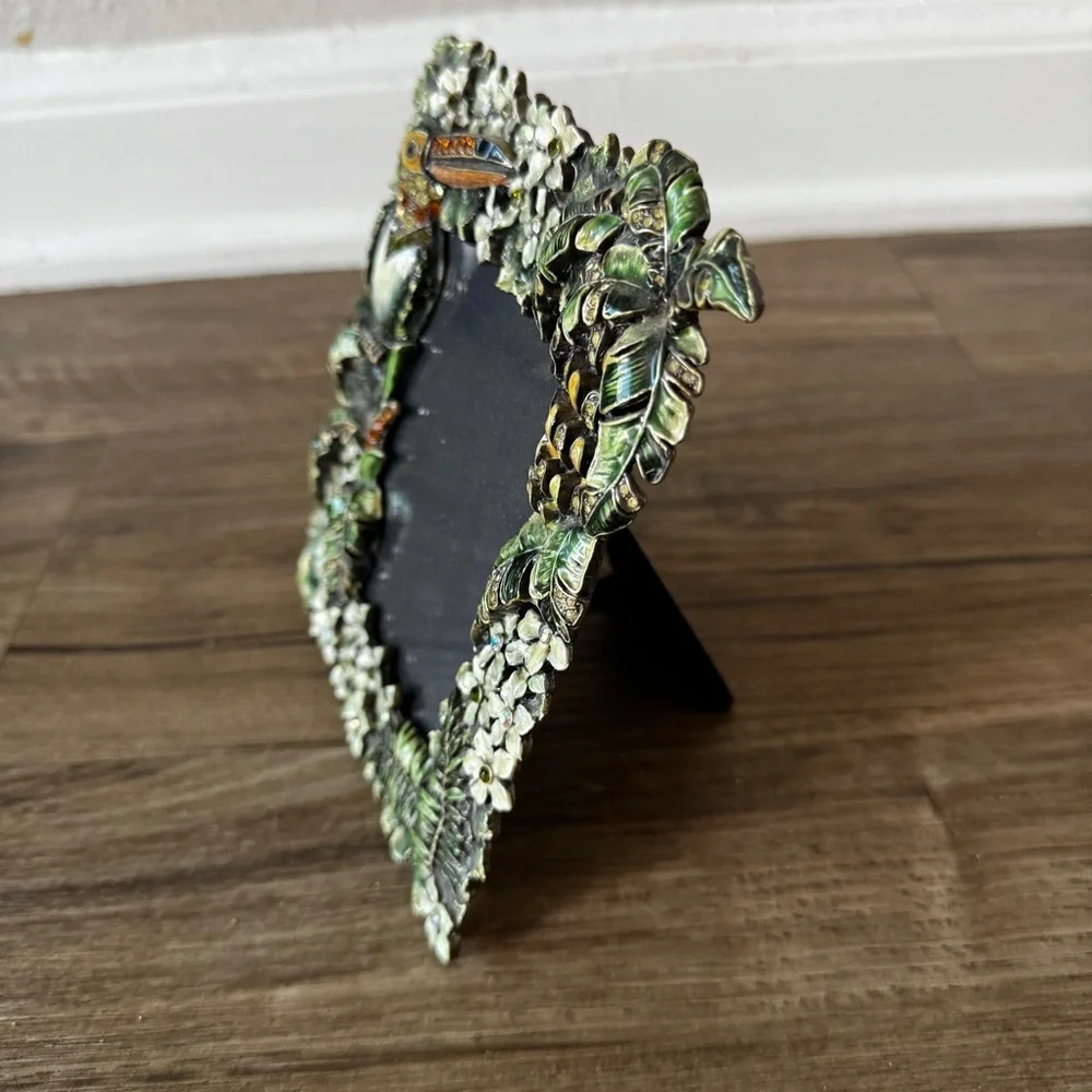 gem embellished tucan tropical picture frame